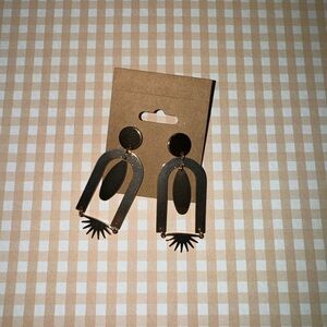 Gold Geometric Sun Earrings